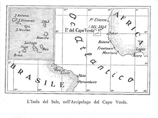 Il campo volo degli italiani/ Isola del Sale (Capo Verde). Stampa 1934 - 2