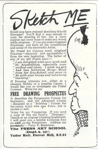 The Press Art School. Forest Hill. Advertising 1924 - copertina