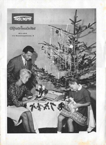 Triumph macchine da scrivere/CEAT Special Nylon. Advertising 1959, fronte retro - copertina
