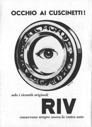 Riv Occhio Ai Cuscinetti. Advertising 1959 - copertina