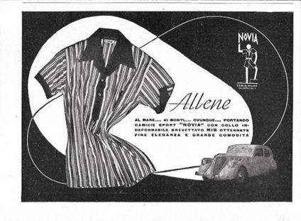 Novia Albene camicie / Rolliflex e Rolleicord. Advertising 1937 fronte retro - copertina