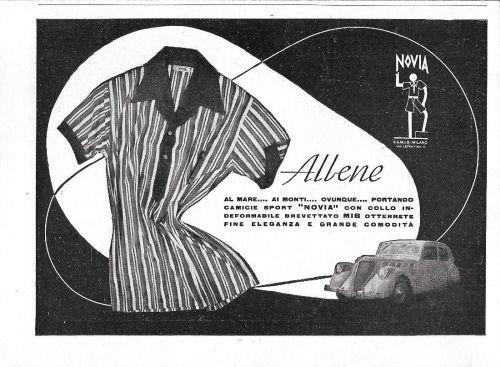 Novia Albene camicie / Rolliflex e Rolleicord. Advertising 1937 fronte retro - copertina