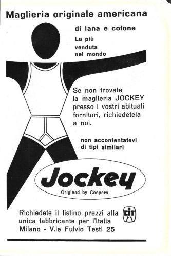 Jockey maglieria originale americana. Advertising 1960 - copertina
