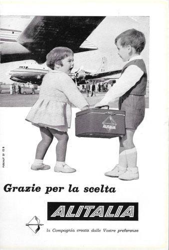Grazie per la scelta Alitalia. Advertising 1960 - copertina