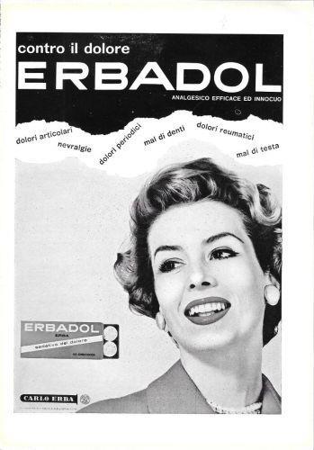 Erbadol Carlo Erba. Advertising 1960 - copertina