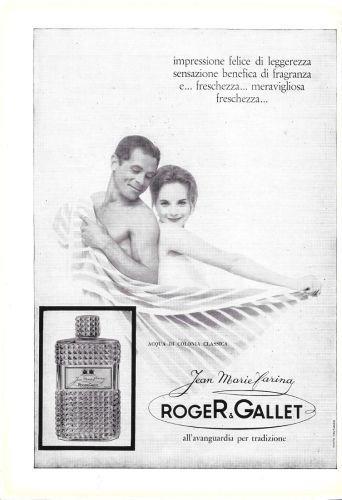 Roger & Gallet acqua di colonia classica. Advertising 1960 - copertina