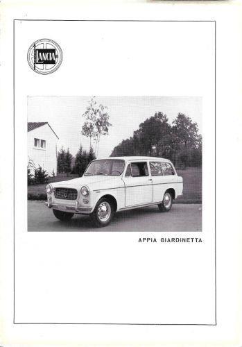 Lancia Appia Giardinetta. Advertising 1960 - copertina