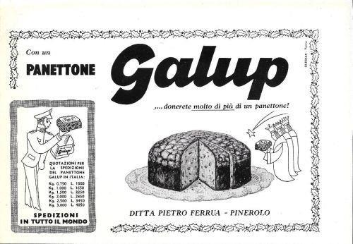 Panettone Galup. Advertising 1960 - copertina