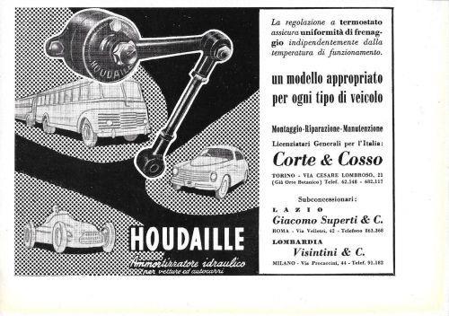 Houdaille ammortizzatore idraulico. Advertising 1960 - copertina