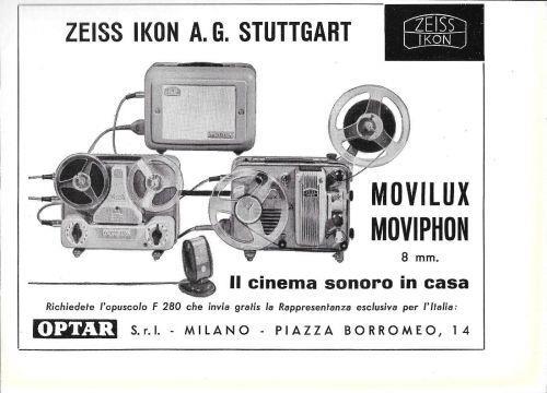 Movilux Moviphon Zeiss Ikon. Advertising 1960 - copertina