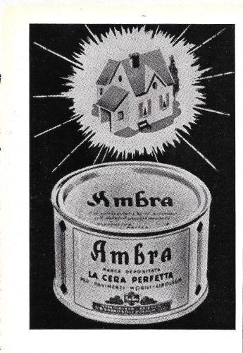 Ambra la cera perfetta. Advertising 1960 - copertina