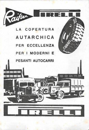 Pirelli Raiflex. La copertura autarchica. Advertising 1941 - copertina