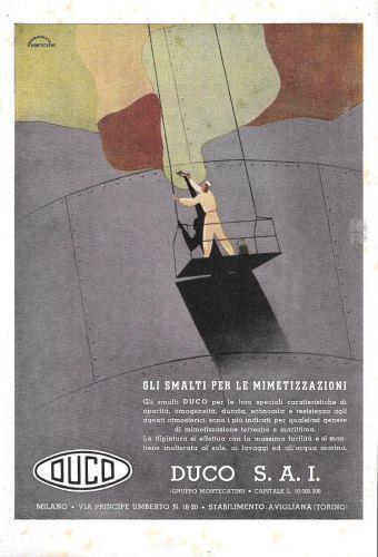 Duco gli smalti per le mimetizzazioni /Rasoio RaMir. Advertising 1941 fronte retro - copertina