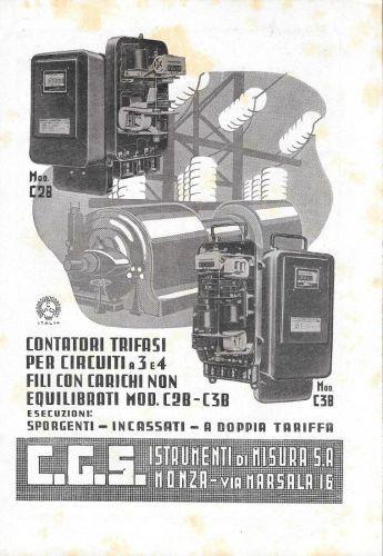 CGS istrumenti di misura. Advertising 1941 - copertina