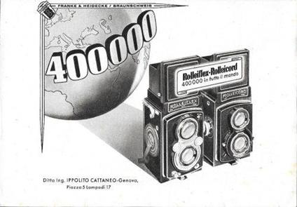 400000 Rolleiflex E Rolleicord Nel Mondo. Advertising 1941 - copertina