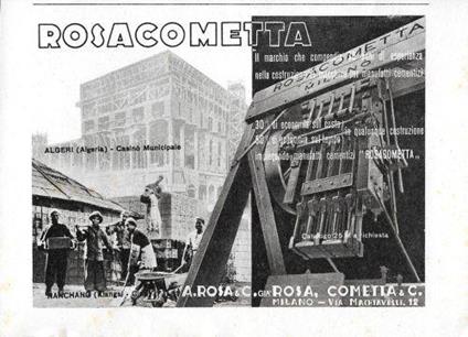 Rosacometta. Casinò d'Algeri. Advertising 1941 - copertina