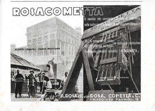Rosacometta. Casinò d'Algeri. Advertising 1941 - copertina