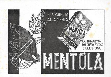 Sigarette Mentola. Advertising 1941 - copertina