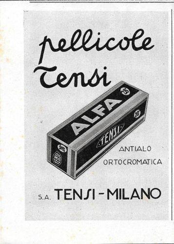 Pellicole Alfa Tensi. Advertising 1941 - copertina