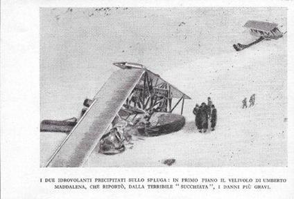 Due idrovolanti precipitati sullo Spluga. Stampa 1941 - copertina