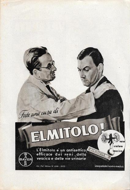 Elmitolo Bayer. Advertising 1942 - copertina