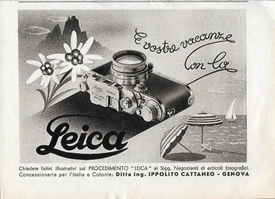 Le vostre vacanze con la Leica. Advertising 1942 - copertina