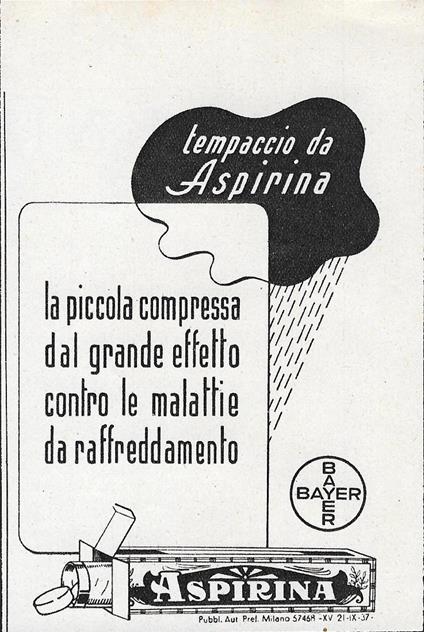 Tempaccio da Aspirina. Bayern. Advertising 1942 - copertina