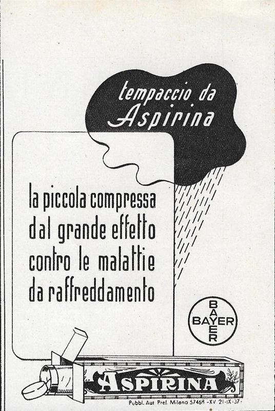 Tempaccio da Aspirina. Bayern. Advertising 1942 - copertina