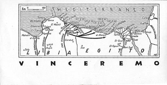 Avanzata italiana Nordafrica giugno 1942. Stampa 1942 - copertina