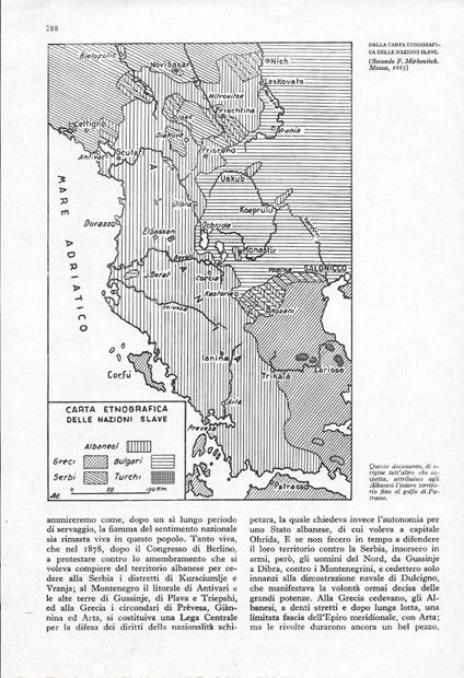 Cartine etnografiche dell'Albania. Stampa 1942 - copertina