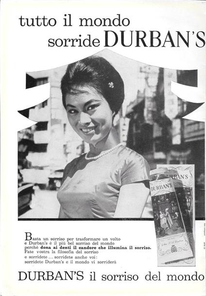 Tutto il mondo sorride Durban's. Advertising 1963 - copertina