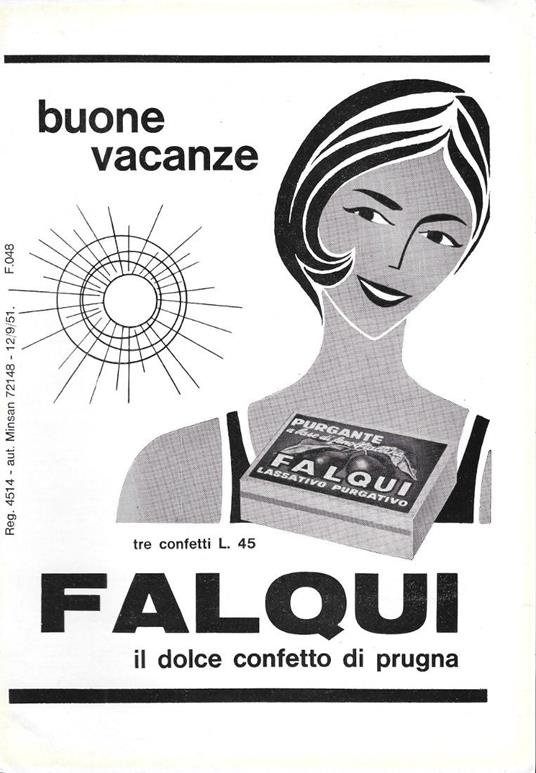 Falqui. Buone vacanze. Advertising 1963 - copertina