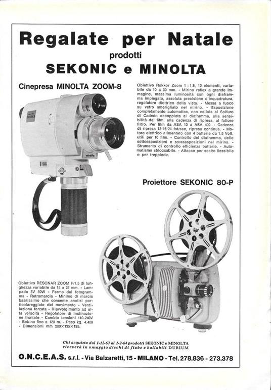 Seconic e Minolta. Advertising 1963 - copertina