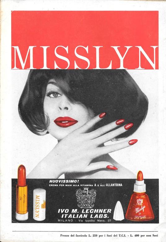Misslyn. Advertising 1963 - copertina