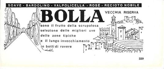 Vini Bolla. Advertising 1963 - copertina