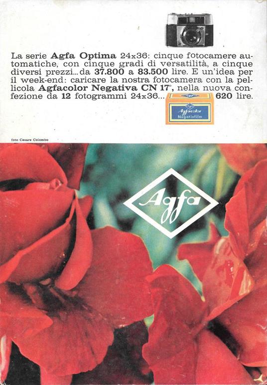 Agfa Optima. Advertising 1961 - copertina