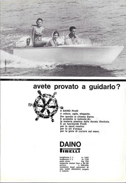 Pirelli Daino avete provato a guidarlo?. Advertising 1961 - copertina