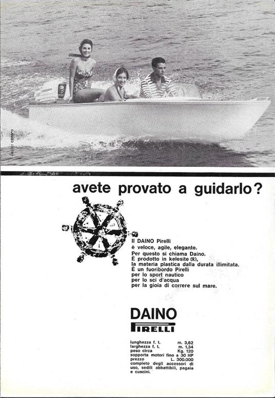 Pirelli Daino avete provato a guidarlo?. Advertising 1961 - copertina