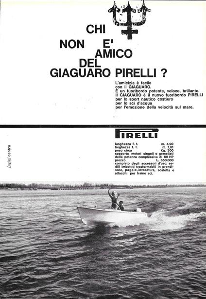 Pirelli Giaguaro. Advertising 1961 - copertina