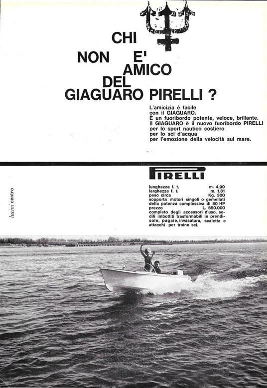 Pirelli Giaguaro. Advertising 1961 - copertina