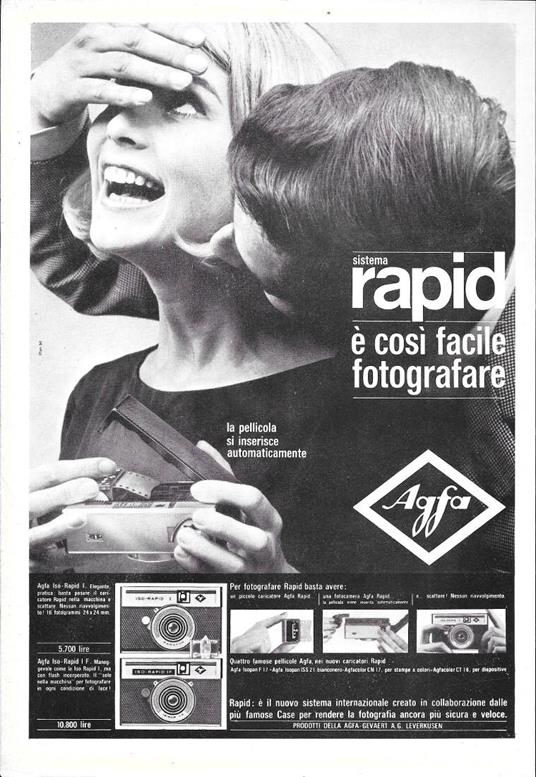 Agfa Rapid è così facile fotografare. Advertising 1964 - copertina