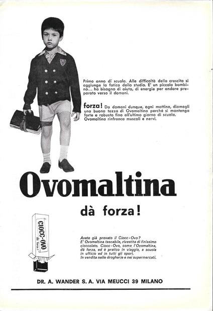 Ovomaltina Ciocc-Ovo da forza!. Advertising 1964 - copertina
