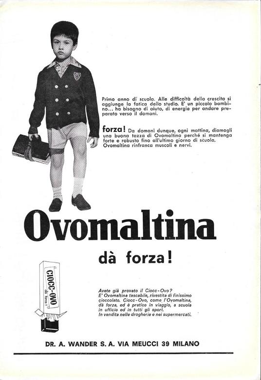 Ovomaltina Ciocc-Ovo da forza!. Advertising 1964 - copertina