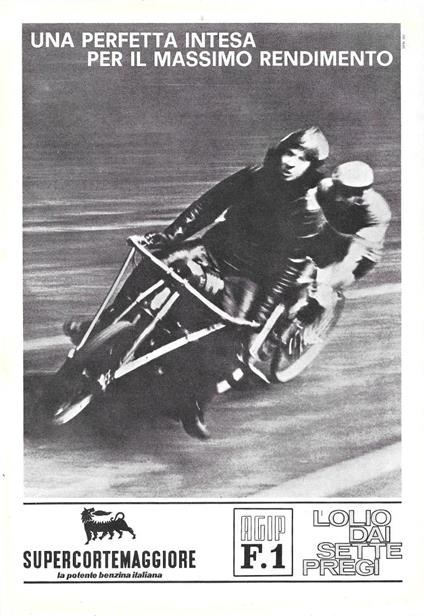Supercortemaggiore-Agip. Una perfetta intesa per il massimo rendimento. Advertising 1964 - copertina
