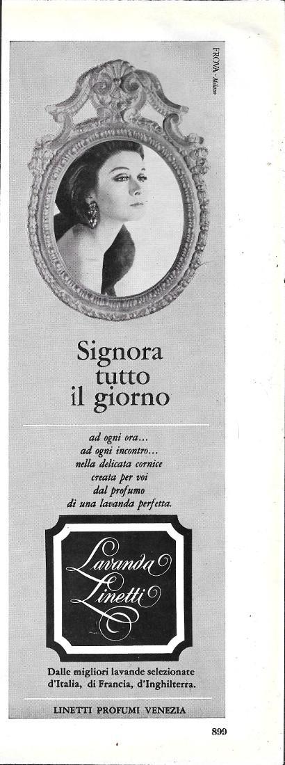Lavanda Linetti. Signora tutto il giorno. Advertising 1964 - copertina