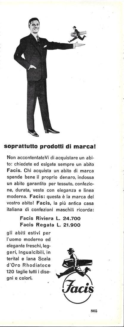 Facis. Soprattutto prodotti di marca!. Advertising 1964 - copertina
