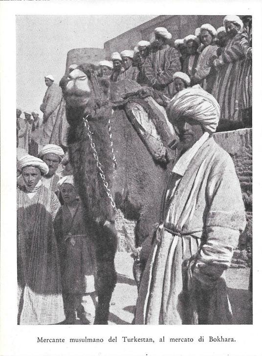 Mercante musulmano del Turkestan, al mercato di Bokhara. Stampa 1934 - copertina