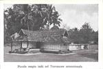 Piccolo tempio indù nel Travancore settentrionale. Stampa 1934