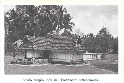 Piccolo tempio indù nel Travancore settentrionale. Stampa 1934 - copertina