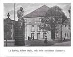 La Ludwig Siebert Halle, sede delle conferenze illustrative (Bayreuth). Stampa 1934